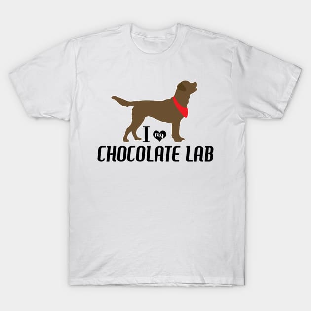 I love my Chocolate Lab Labrador Retriever Pattern Brown Labs T-Shirt by JessDesigns